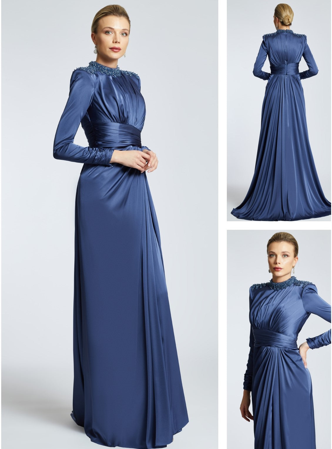 Zara Dress in Indigo Blue – Maleve Official